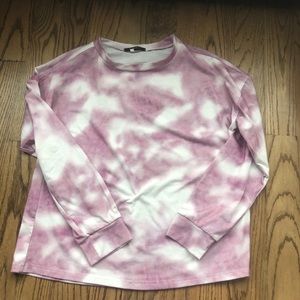 Purple tie dye long sleeve shirt size large